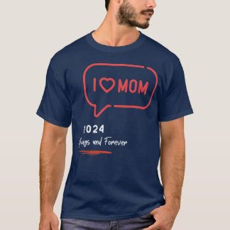 母の日のシャツの女の子 Tシャツ