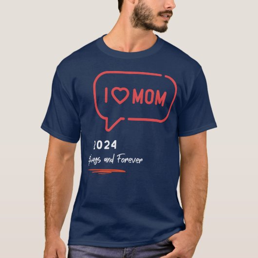 母の日のシャツの女の子 Tシャツ (正面)