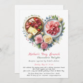 母の日のシャルキュトリー・ブランチへのご招待 招待状 (正面/裏面)