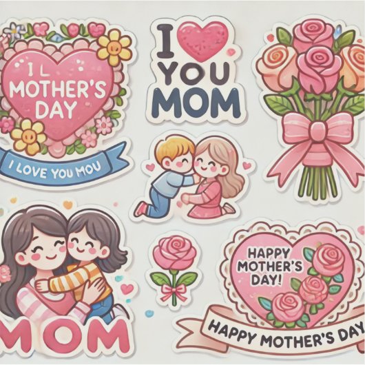 母の日のシール シール (正面)