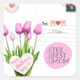 母の日のスクエアステッカー スクエアシール