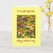 母の日のステップ母カード カード (黄色い花)
