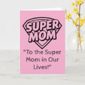 母の日のスーパーママグリーティングカード カード (黄色い花)