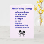 母の日のセラピー – 母おもしろいの日の詩 カード (黄色い花)