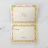 母の日のタイポグラフィの黄色の写真の挨拶 カード (内部)