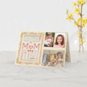 母の日のタイポグラフィの黄色の写真の挨拶 カード (黄色い花)