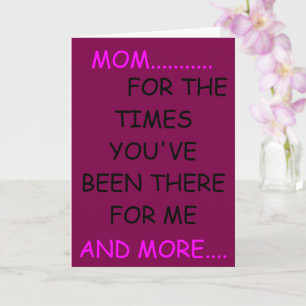 母の日のタイムズカード カード