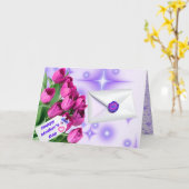 母の日のチューリップ カード (黄色い花)