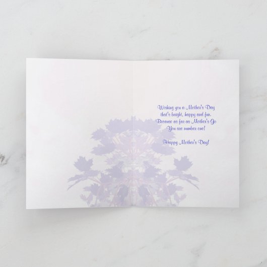 母の日のツリートップ写真立て カード (内部)