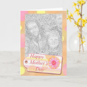 母の日のテンプレート カード (黄色い花)