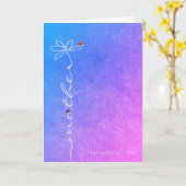 母の日のデイジーおよびてんとう虫 カード (黄色い花)