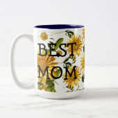 母の日のデイジーパターン ツートーンマグカップ (左)