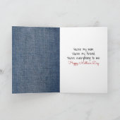 母の日のデイジー友達とステックガール カード (内部)