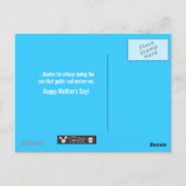 母の日のデザインと花、パイ、ティーポット ポストカード (裏面)