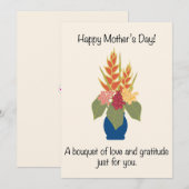 母の日のトロピカルブーケ シーズンカード (正面/裏面)