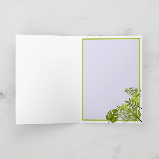 母の日のナマケモノと赤ちゃん カード (内部)