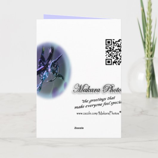 母の日のハミングバードカードか任意の場所 カード (裏面)