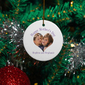 母の日のハート写真 セラミックオーナメント