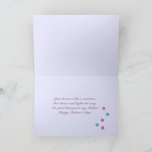 母の日のハート カード (内部)