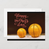 母の日のバスケットボール シーズンポストカード (正面/裏面)