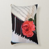母の日のバラと音楽アクセント枕 アクセントクッション (正面(垂直))