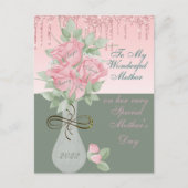 母の日のバラはがき ポストカード (正面)