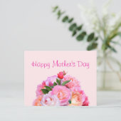 母の日のバラはがき ポストカード (スタンド正面)