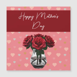 母の日のバラブーケフローラ赤