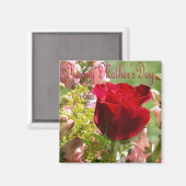 母の日のバラ マグネット (正面/裏面)