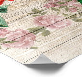 母の日のバラInstagramヴィンテージフォトコラージュ ポスター (角)