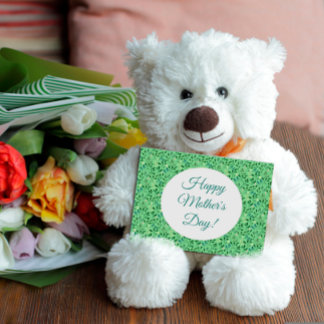 母の日のパターン水の色の葉緑色 ポストカード