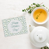 母の日のパターン水の色の葉 ポストカード