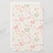 母の日のパターン 便箋 (正面/裏面)