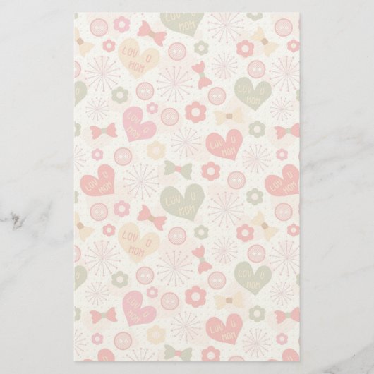 母の日のパターン 便箋 (正面)