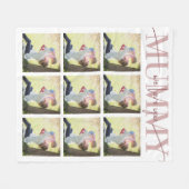 母の日のパーソナライズされた贈り物が大好き フリースブランケット (正面(横))