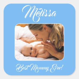 母の日のパーソナライズ写真。 スクエアシール