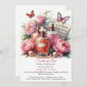 母の日のパーティー – 愛の香り 招待状 (正面/裏面)