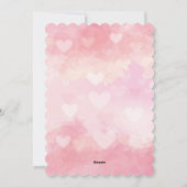 母の日のピンクのネオンハートのグリーティングカード シーズンカード (裏面)