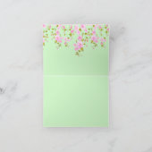 母の日のピンクの桜とミントグリーン シーズンカード (内部)