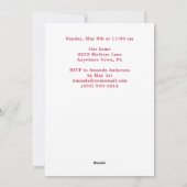 母の日のピンクの花の愛のブランチ招待状 シーズンカード (裏面)