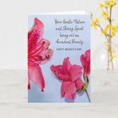 母の日のピンクの花束の写真 カード (黄色い花)