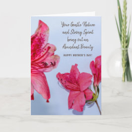 母の日のピンクの花束の写真 カード