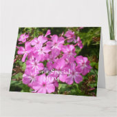 母の日のピンクの花束 カード (正面)