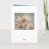 母の日のピンクの花 カード (裏面)