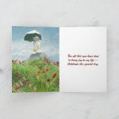 母の日のピンクの花 カード (内部)