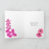 母の日のピンクの花 カード (内部)