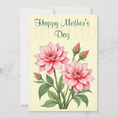 母の日のフラットホリデーカード シーズンカード