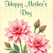 母の日のフラットホリデーカード シーズンカード