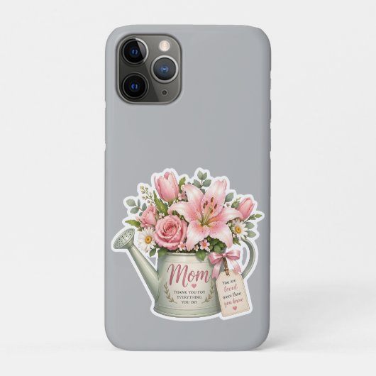 母の日のフラワージョウロ Case-Mate iPhoneケース (裏)