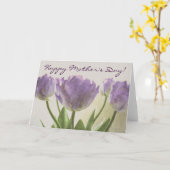 母の日のフローラグリーティングカード |チューリップ カード (黄色い花)